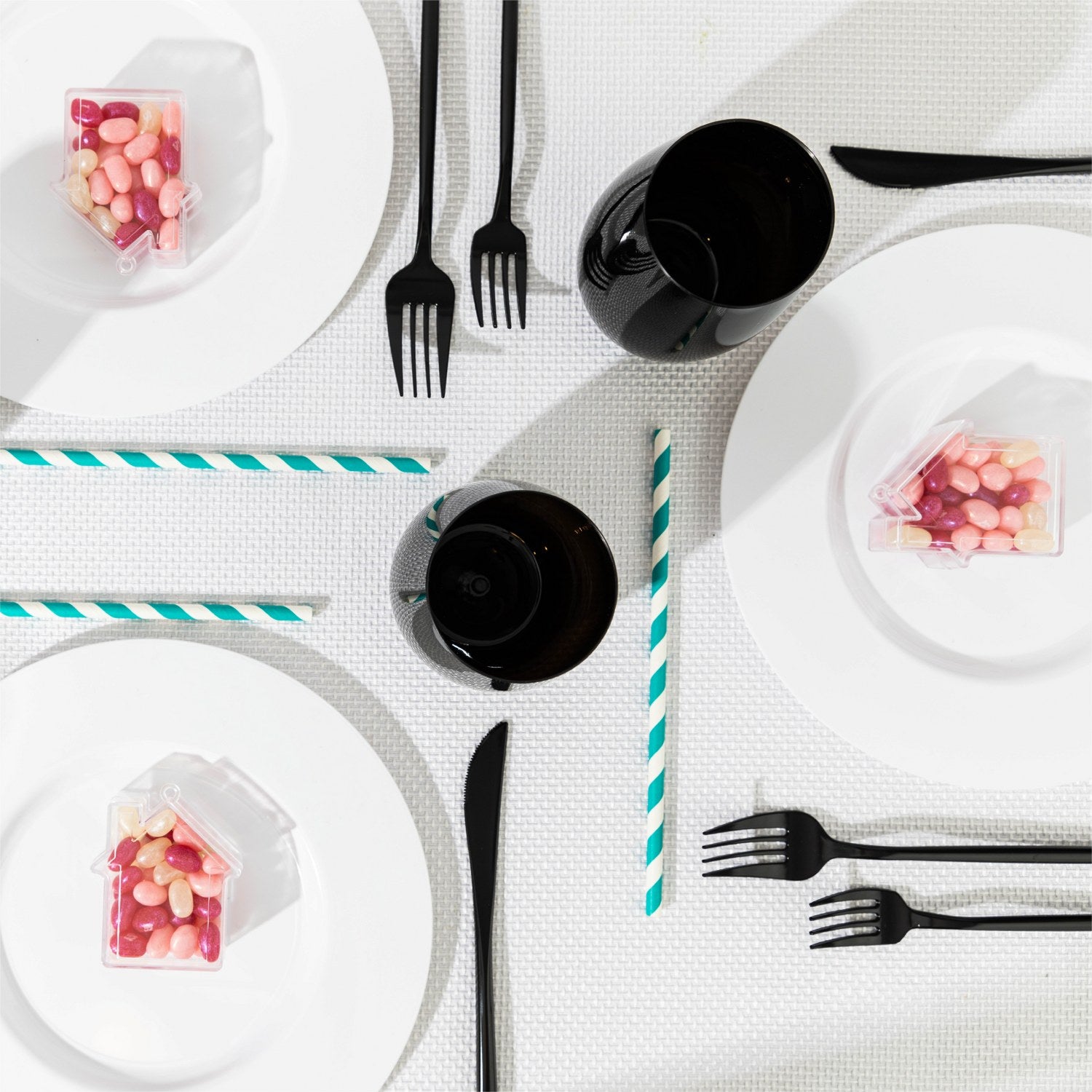 House Shaped Acrylic Candy Boxes 12 Pack 2.83"X2.08"X1.02"